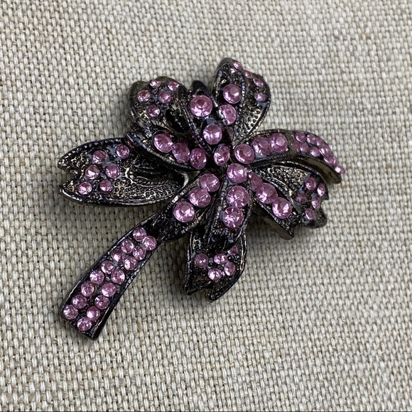 Vintage Pink Palm Tree Brooch - Picture 4 of 6